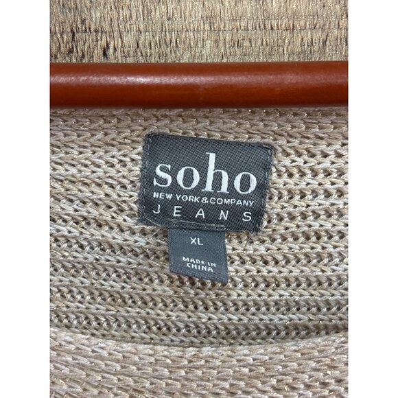 Soho New York & Company Casual Beige Sweater  XL - Picture 2 of 6